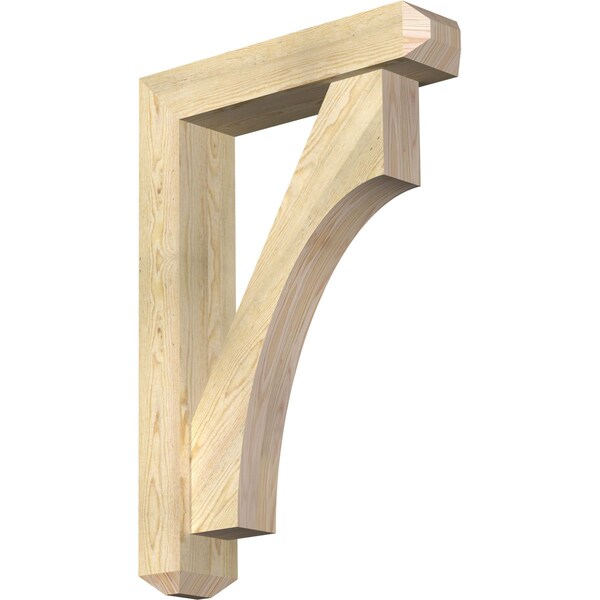Ekena Millwork Westlake Craftsman Rough Sawn Bracket w/ Offset Brace, Douglas Fir, 6"W x 26"D x 38"H BKT0604X26X38WTL04RDF - main